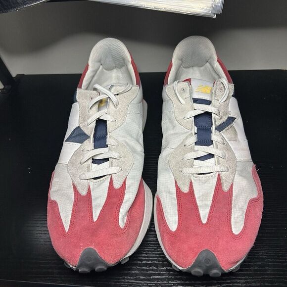 New Balance 327 Men's Size 17 White Team Red Casual Lifestyle Sneakers Shoes - Picture 4 of 14